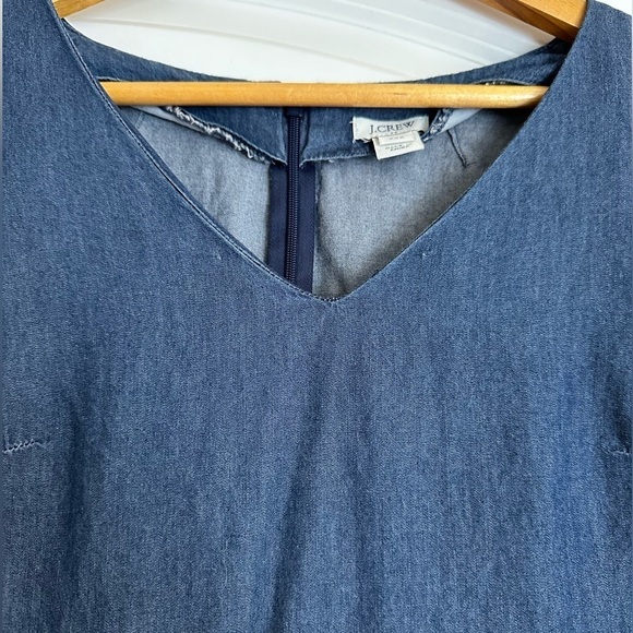 J Crew Chambray Short Bell Sleeve Shift Mini Dress size XXS - Picture 4 of 9